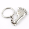 Keychain de modèle de pied Classic 3D Simulation Foot Cadeaux personnalisés Porte-clés en fil de chaîne