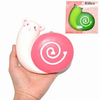 Kiibru ​​Squishy Escargot Jumbo 12 cm Licence Lente Ascension Scented Scented Packaging Original Gift Collection Jouet
