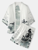 Kimono Loong Motif Chinoiserie Dragon Deux Pièces Tenues