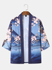 Kimonos à manches 3/4 Floral & Mountain Scene pour homme Longueur