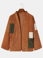 Kimonos à manches longues et doubles poches plaquées Hit pour hommes