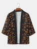 Kimonos assortis à manches 3/4 pour homme Evils Smiley Face Graphic