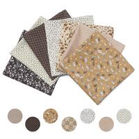 KING DO WAY 7PCS Brown Series Tissu de coton bricolage Tissu de patchwork écologique non toxique