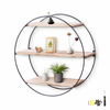 KING DO WAY unité murale ronde rétro Style industriel bois métal support mural livre étagère stockage décoration de la m