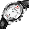 KINGNUOS K-198 Hardles Verre Quartz Montres Acier Inoxydable Bracelet Style Affaires Hommes Montre