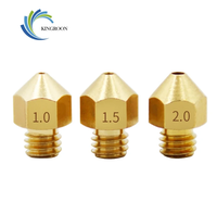Kingroon M6 Copper Nozzle 1.0mm 1.5mm Larger Diameter Nozzles For 1.75mm 3mm Filament Big Hole Brass Nozzle 3D Printer P