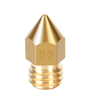 Kingroon MK8 Nozzle 0.2mm 0.4mm 0.5mm 0.6mm 0.8mm 1.0mm 3D Printer Part Extruder M6 Thread Brass Nozzle 1.75mm 3mm Filam