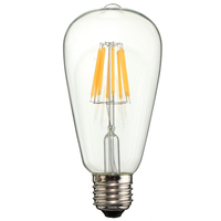 Kingso E27 ST64 8W Blanc Chaud Vintage Edsion Non dimmable LED Ampoule COB AC85-265V
