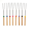 KingSo BBQ Roasting Sticks Extensible Design Manche en bois Smores Kit pour Fire Pit Sticks pour Fire Pit