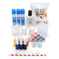 Kit Bricolage Bave Fluffy Crystalline Borax Gliter Poudre Autocollant Jouer Jeu Enfants Adulte Cadeau Soulager le Stress