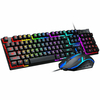Kit combiné de jeu T-Wolf TF200 104 Touches Arc-En-Ciel Rétroéclairé Clavier Réglable 1600DPI Souris