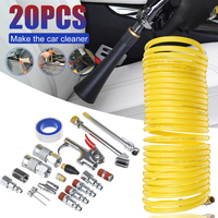 Kit daccessoires de compresseur dair 20pcs Pistolets à poussière de soufflage Ensemble de mandrin de tuyau de