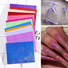 Kit dautocollants de flamme dongle de 13 couleurs 3D Laser Diamond Curve Back Gum Manucure Art Stickers