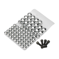Kit décrou de couvercle de capuchons de boulon chromé 75 pièces pour Harley Davidson FLT-FLH