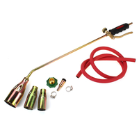 Kit de brûleur de mauvaises herbes arbuste tueur dherbe outil de jardin de torche à gaz butane avec 3 buses