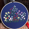 Kit de broderie pour débutant motif fleur au point de croix couture sans cerceau