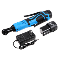 Kit de clé à cliquet électrique sans fil 3/8 `` 18 V outil de clé à angle droit à 90 ° avec 2 Batterie