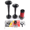 Kit de compresseur de klaxon à air double trompette 12V 178DB Super fort pour bateau de train de camion de voiture