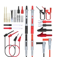 Kit de cordons de test pour multimètre en silicone P1308D,  jeu de sondes pointues de précision plaquées or remplaçables, 
