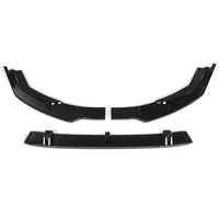Kit de corps de lèvre de pare-chocs avant noir brillant 3 pièces séparateur de becquet pour Audi A4 2020