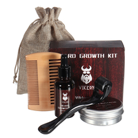 Kit de croissance de barbe Croissance des cheveux de coiffeur Huile essentielle nourrissante Soins de la barbe du visage