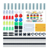 Kit de démarrage de base de composants électroniques pour planche à pain Arduino avec résistance de condensateur de sonn