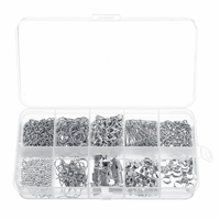 Kit de fabrication de bijoux en métal 10 grilles Outil de réparation de matériaux de collier de bijoux bricolage