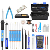 Kit de fer à souder électrique Toolour 60 W EU / US prise de réglage de la température multimètre numérique rétro-éclair