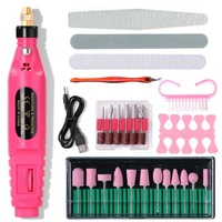 Kit de forage de lime à ongles électrique portable meuleuse de polissage stylo de gravure manucure pédicure ensemble de