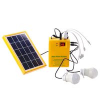 Kit de générateur de puissance de panneau solaire 5V chargeur USB système extérieur domestique avec 2 ampoules LED