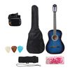 Kit de guitare classique Zebra 39 pouces avec 6 cordes Gig bag Tuner Picks Strap pour débutants adultes enfants cadeau d