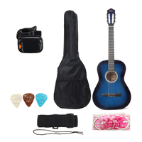 Kit de guitare classique Zebra 39 pouces avec 6 cordes Gig bag Tuner Picks Strap pour débutants adultes enfants cadeau d