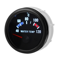 Kit de jauge de température deau 2 pouces 52 mm affichage numérique LED visage noir avec capteur