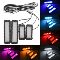 Kit de lampe dambiance de voiture à LED Décoration de lumière ambiante intérieure de contrôle du son