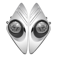 Kit de lampes de phares antibrouillards avant de voiture avec caches en chrome orange pour Toyota Camry 2012-2014