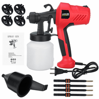 Kit de machine de pulvérisateur à main sans air pour pistolets à peinture électriques 800W Air avec 4 buses