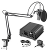 Kit de microphone à condensateur audio vert GAM-800 pour lenregistrement de karaoké avec alimentation Phantom