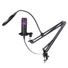 Kit de microphone à condensateur CEOK K04 USB filaire cardio de-directionnel RGB lumière dynamique audio enregistrement