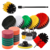 Kit de nettoyage de brosse à récurer électrique de puissance de brosse de forage de 30 pièces pour la salle de bains de