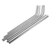 Kit de pailles en métal à boire ultra longues réutilisables en acier inoxydable pliées/droites