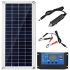 Kit de panneau solaire 40W 12V 60A/100A Batterie Contrôleur de chargeur Camping RV Caravan Boat