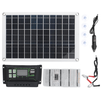 Kit de panneau solaire 50W MPPT Charge solaire Cotroller 12V Batterie chargeur 10-100A LCD contrôleur pour téléphone car