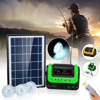 Kit de panneau solaire 5W système de courant continu énergie électrique puissance de Charge 3 LED ampoules lumière extér