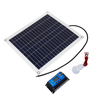 Kit de panneau solaire monocristallin 2 pièces ampoule 5 W avec contrôleur solaire 10A