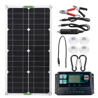 Kit de panneau solaire portable 25 W Kit de chargeur USB double CC avec contrôleur solaire 60 A/100 A
