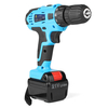 Kit de perceuse-visseuse sans fil 21V 1.5Ah Lithium-ion Hammer avec 2 vitesses