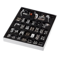 Kit de pieds-de-biche pour Machine à coudre domestique 32 pièces avec boîte pour frère chanteur Janom