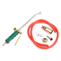 Kit de pistolet à flamme Brûleurs Machine à incendie Tuyau au propane Brûleur de mauvaises herbes Torche de désherbage G