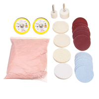 Kit de polissage de verre 39 pièces outils de nettoyage M6 tampon de ponçage de fil