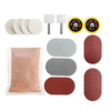Kit de polissage de verre 39pcs Poudre anti-rayures avec disque de ponçage et roue de polissage